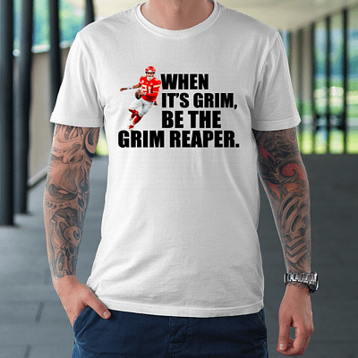 Mw4S Patrick Mahomes Chiefs Grim Reaper Shirt Classic T Shirt 2 Front White