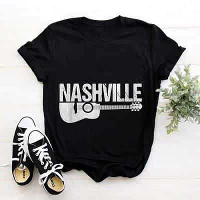 Nashville Guitar Music Country Music Lovers Gift T-Shirt