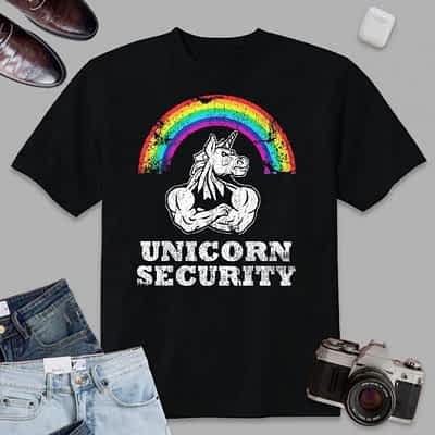 Unicorn Security Magical Funny Classic Distressed T-Shirt