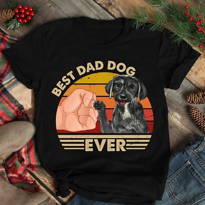 Best Dad Ever Shirt Vintage Best Mastador Dog Dad Ever