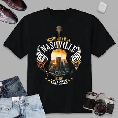 Vintage Guitar Nashville Tennessee T-Shirt
