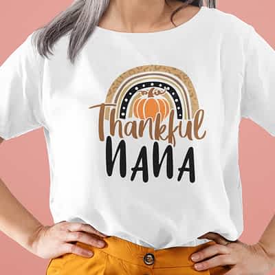 Thankful Nana Shirt Pumpkin Thanksgiving Day
