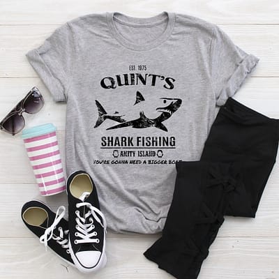 Quint's Shark Fishing Shirt Est 1975