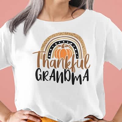 Thankful Grandma Shirt Pumpkin Thanksgiving Day