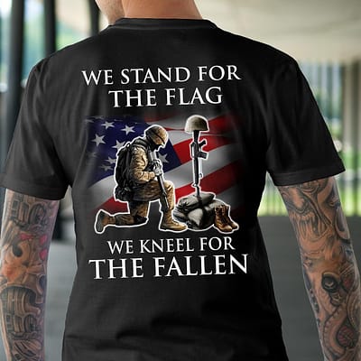 Veteran Shirt We Stand For The Flag American Helmet Bumper