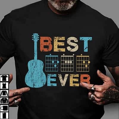 Guitar Dad Shirt Guitar Chords Best Guitarist Dad Ever