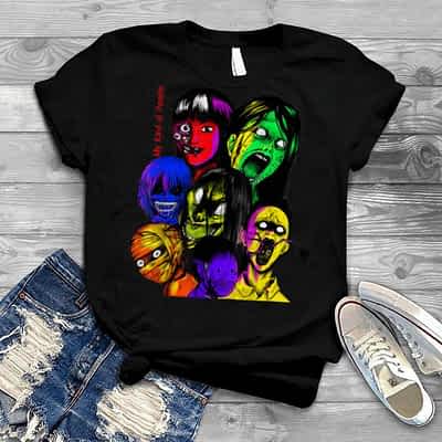 Psychedelic teens funny Halloween colorful Rave psychedelic T Shirt
