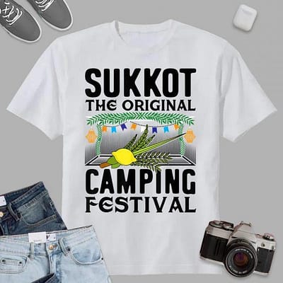 Sukkot The Original Camping Festival Sukkah Jewish Holiday T-Shirt