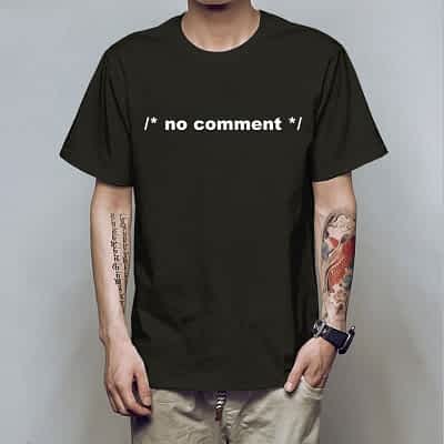 No Comment Shirt Funny Programmer T Shirt