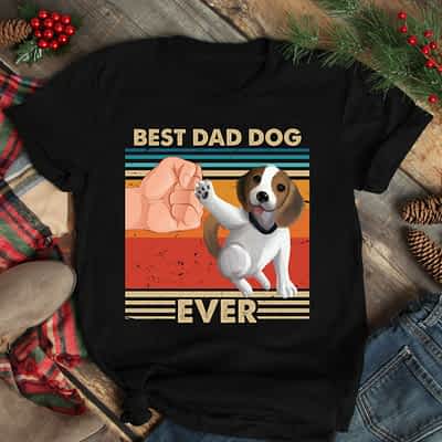 Best Dad Ever Shirt Vintage Best Beebull Dog Ever