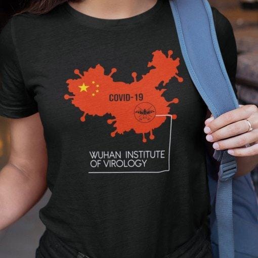 Wuhan Institute Of Virology T Shirt Chinese Map