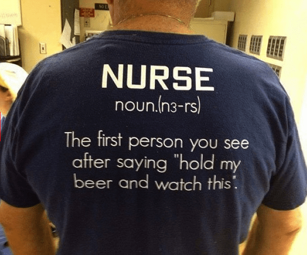funny nurse shirt hold my beer and watch this