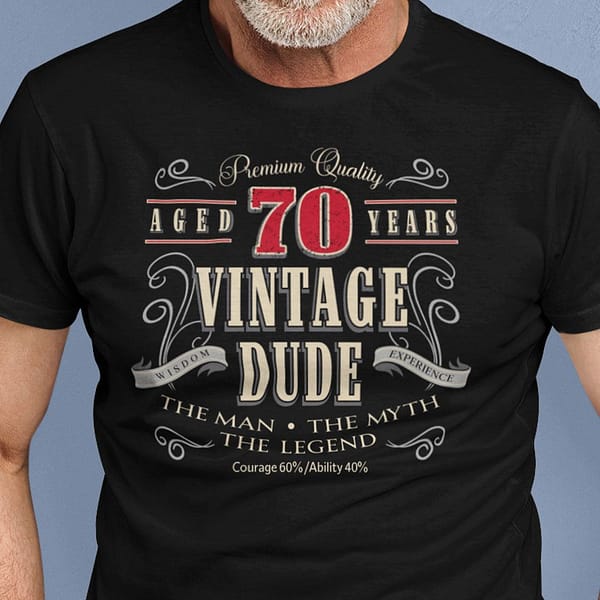 70th birthday shirt the men the myth the legend
