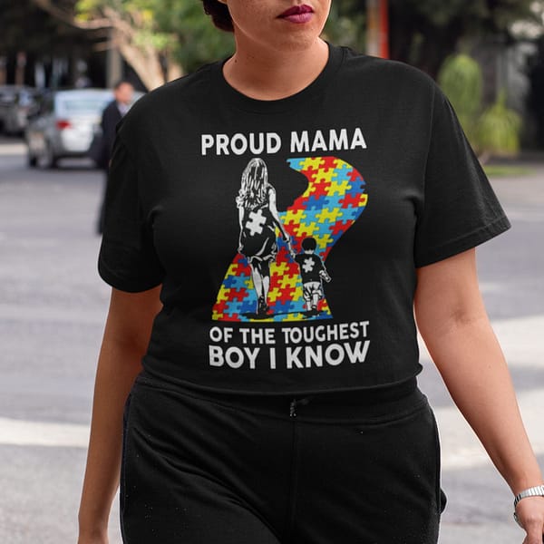 autism proud mama of the toughest boy i know shirt scaled 1
