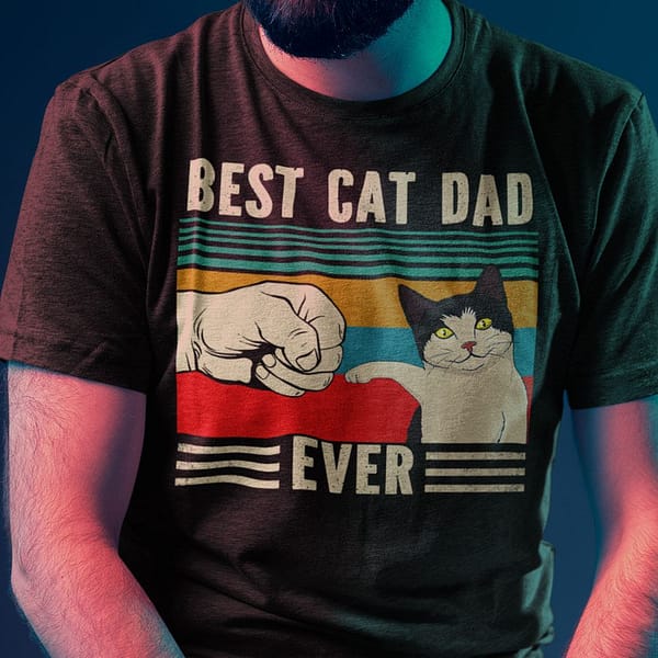 best cat dad ever shirt vintage cat dad first pump 1