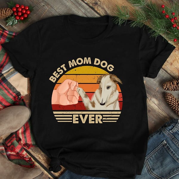 best mom ever shirt vintage best borzoi dog mom ever