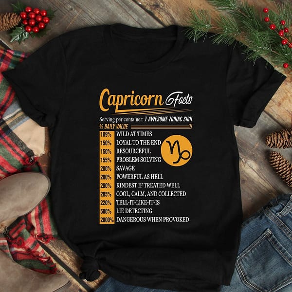 capricorn facts 1 awesome zodiac sign shirt