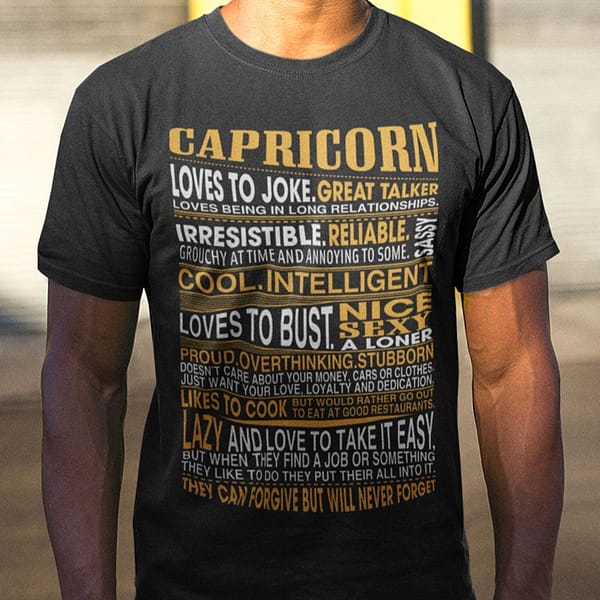 capricorn shirt loves to joke great talker
