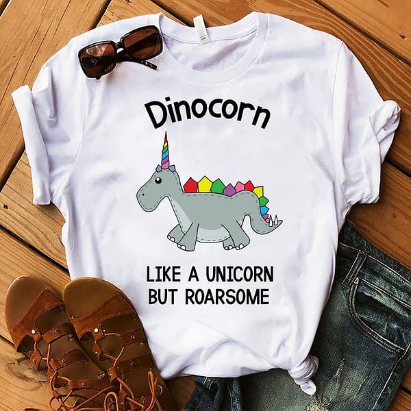 dinosaur unicorn shirt dinocorn like a unicorn but roarsome