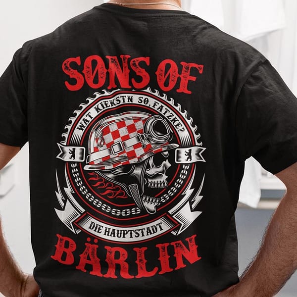 funny biker skull sons of barlin shirt