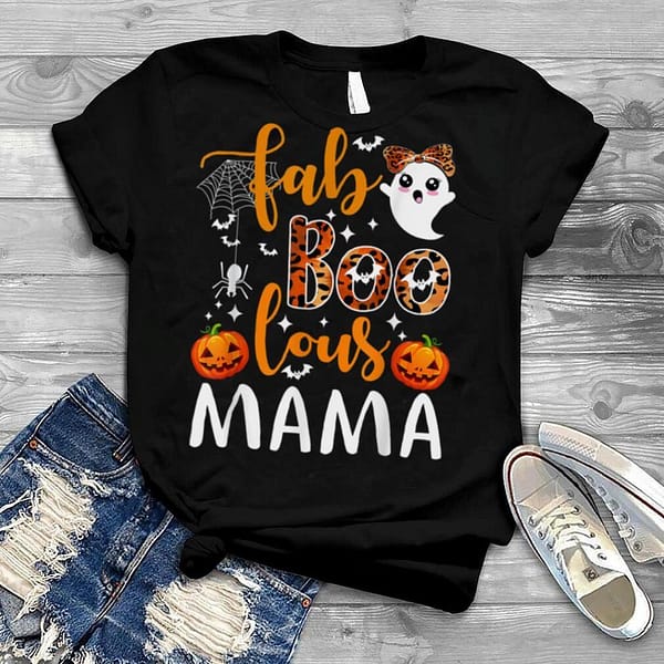 leopard fab boo lous mama spooky mama halloween costume gift t shirt0