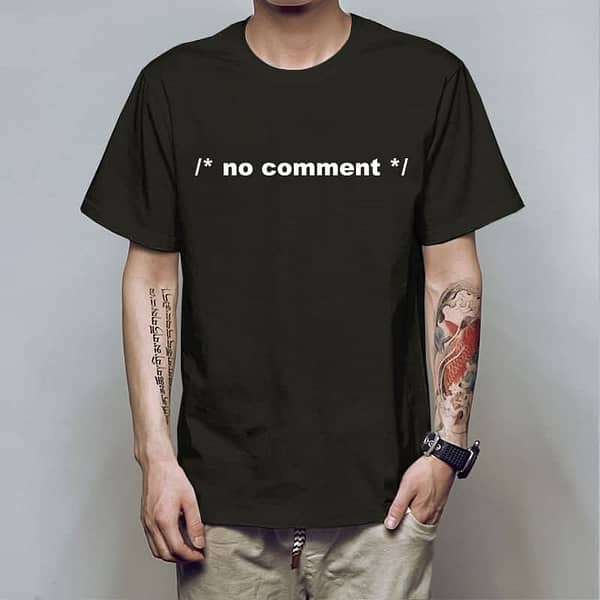 no comment shirt funny programmer t shirt