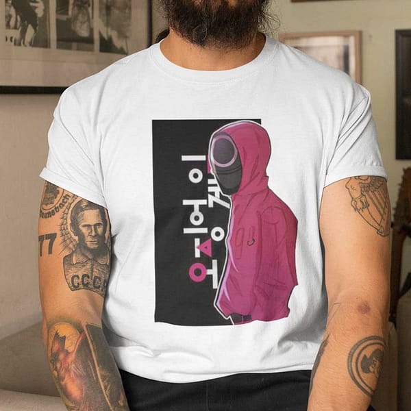pink guards squid game t shirt kdrama