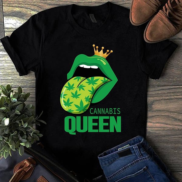 queen cannabis shirt weed tongue