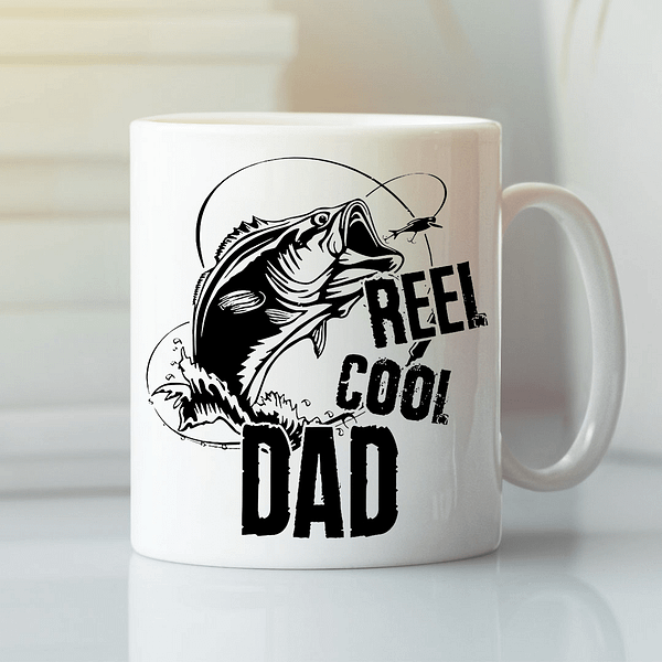reel cool dad mug
