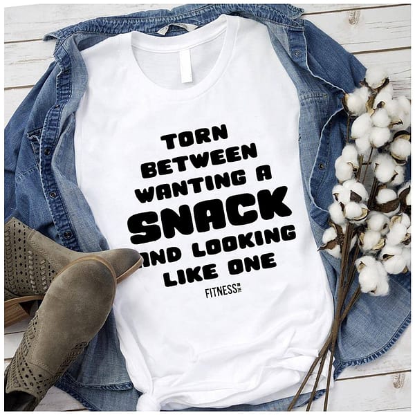 torn between wanting a snack and looking like one shirt