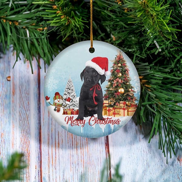 black labrador christmas ornament