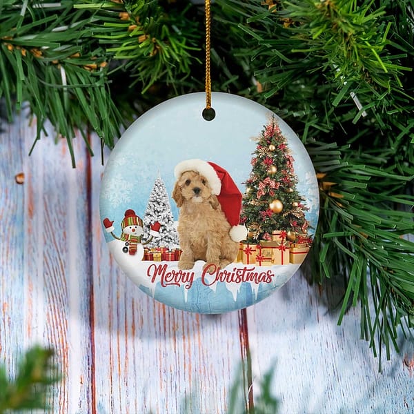 cockapoo christmas ornament cockerdoodle dog lover