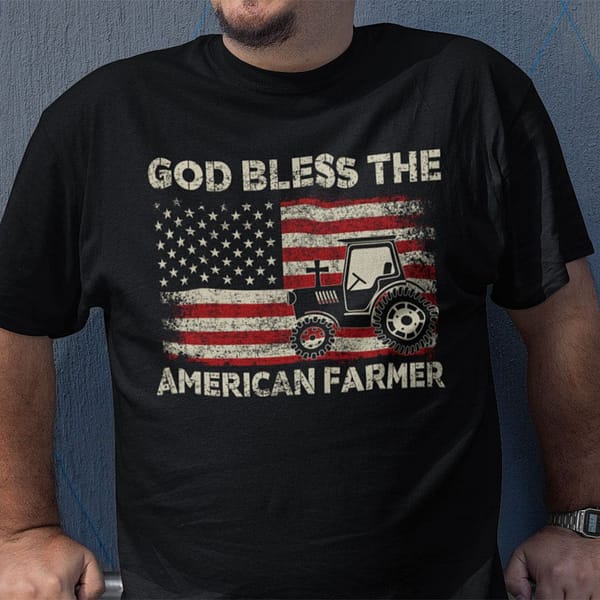 god bless the american farmer shirt american flag