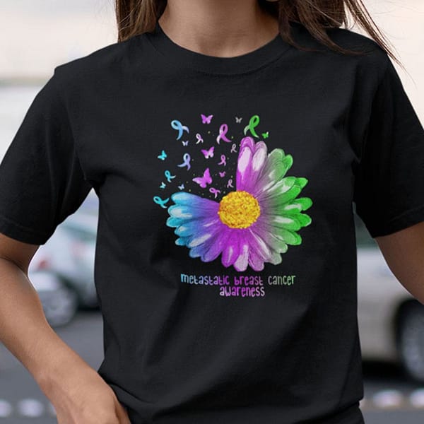 metastatic breast cancer awareness shirt daisy flower