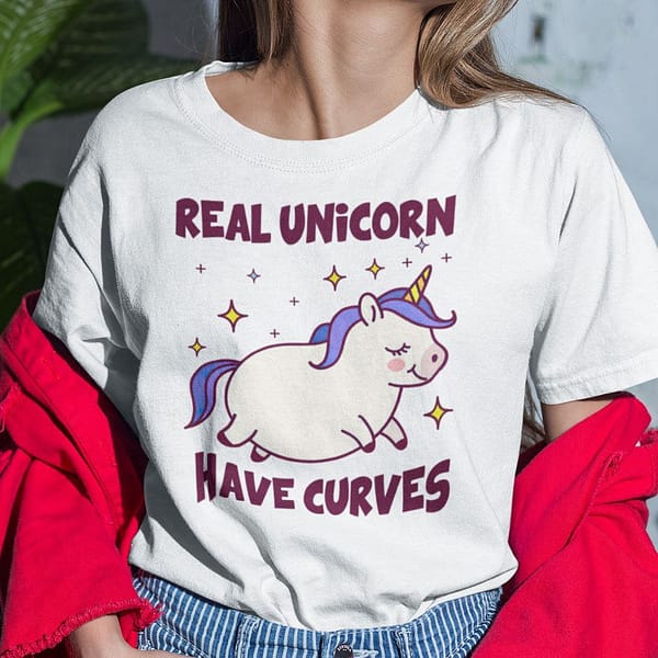 real unicorns have curves shirt