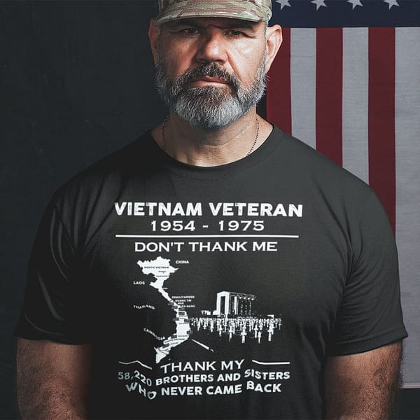 vietnam veteran dont thank me thank my 58220 brothers and sisters shirt
