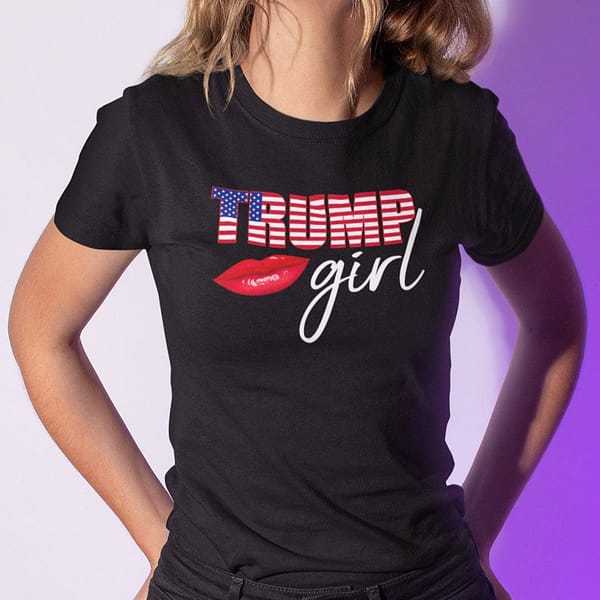 trump girl shirt sexy lips republican gift