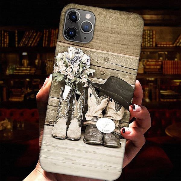 boots flowers phone case