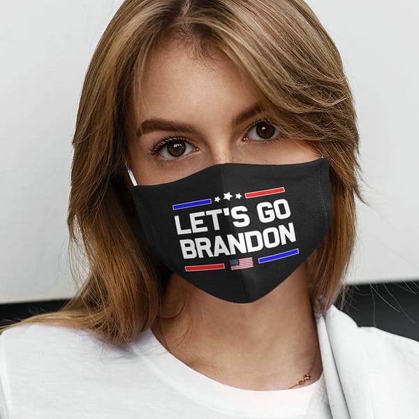 lets go brandon american flag face mask anti biden
