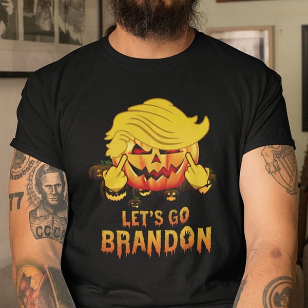 lets go brandon trumpkin fuck biden shirt halloween tee