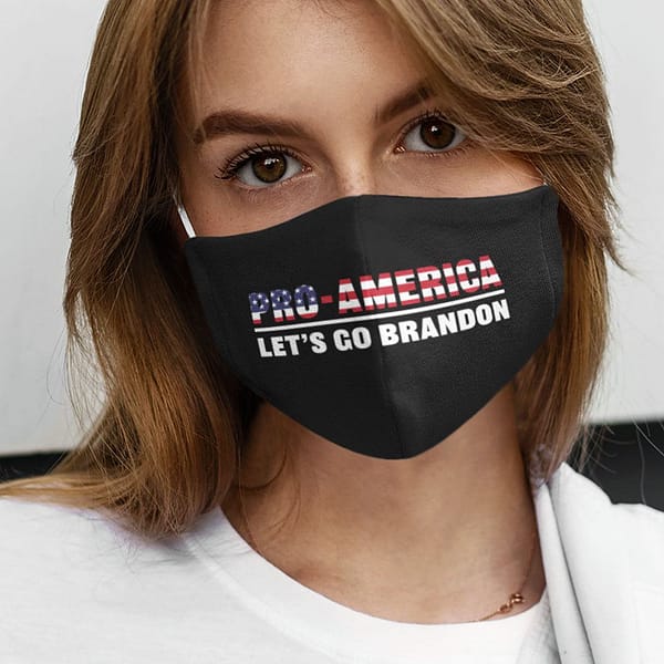 pro america lets go brandon face mask