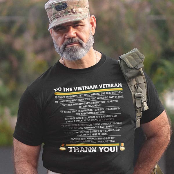 to the vietnam veteran shirt vv