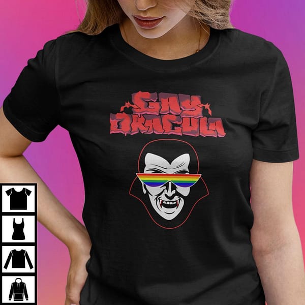 gay dracula shirt gay vampire lgbt sunglasses
