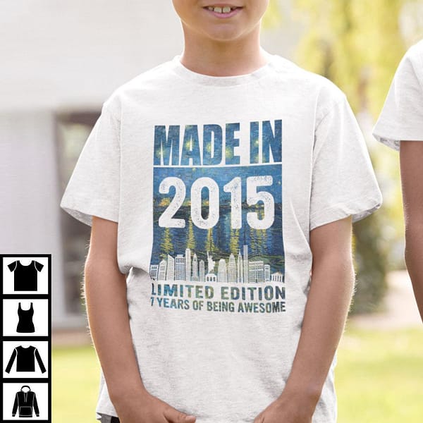 made in 2015 limited edition 7 years of being awesome shirt