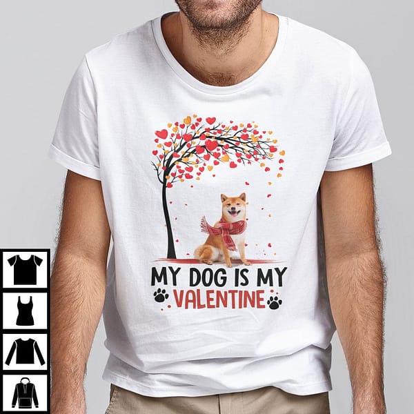 my dog is my valentine shirt shiba inu lovers valentines day