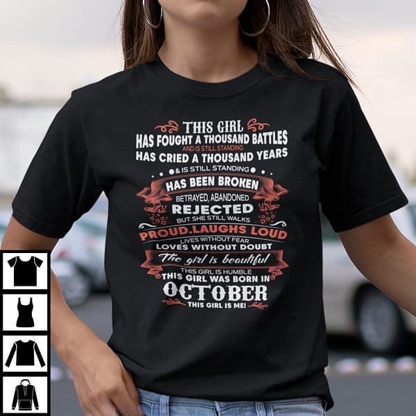 this girl has fought a thousand battles this girl was born in november shirt