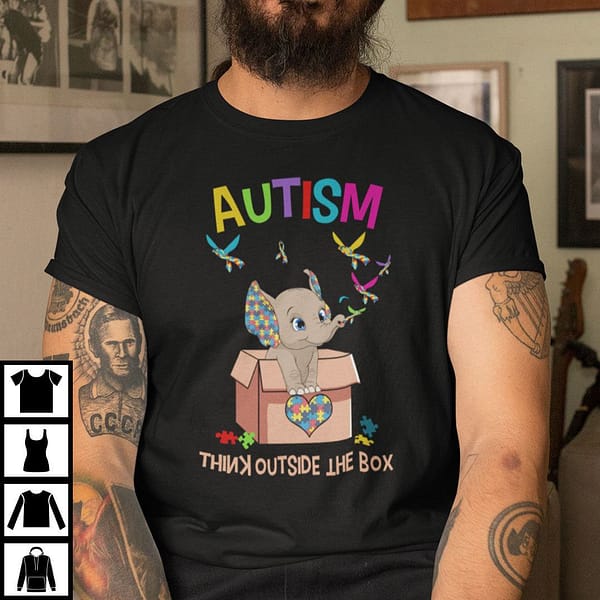 autism think outside the box shirt autism awareness tee
