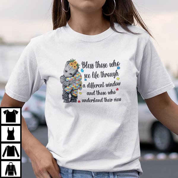 bless those who see life through a different window autism shirt