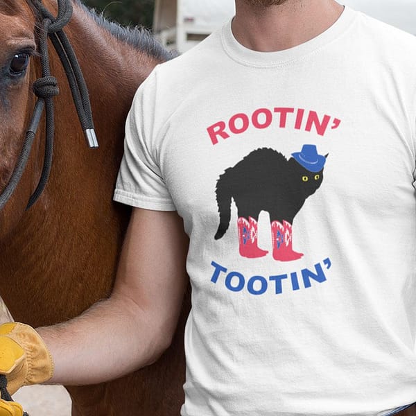 rootin tootin cat shirt cowboy cat
