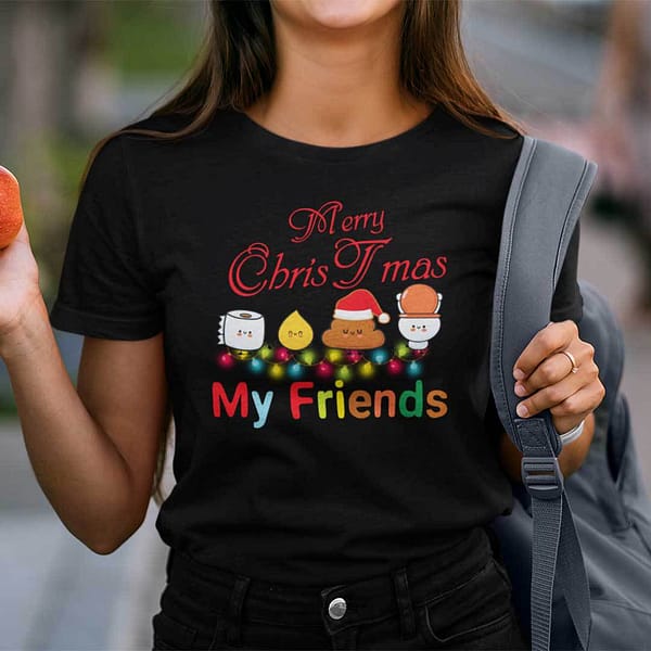 Christmas Poop Emoji Shirt Merry Christmas My Friends